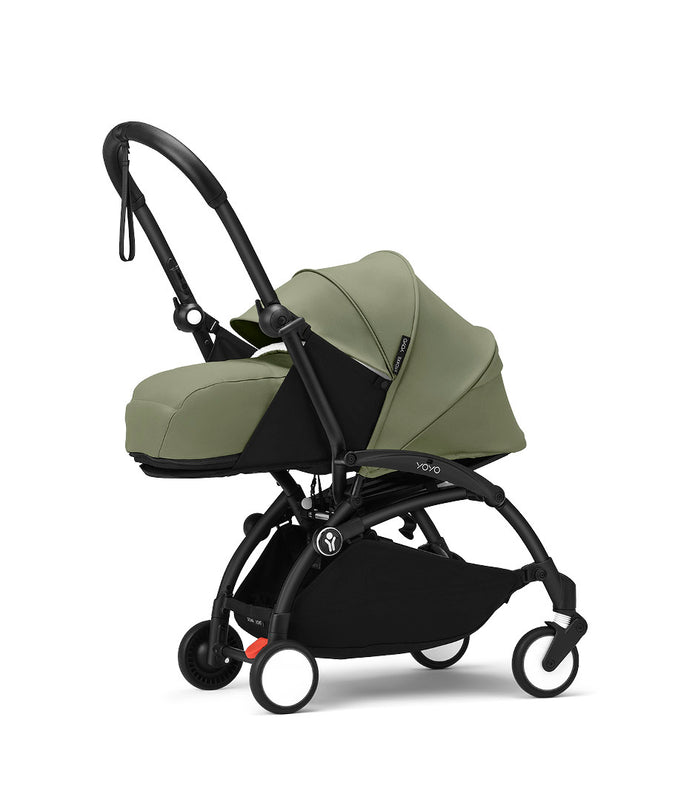 Stokke® YOYO³ stroller with newborn to toddler Black/Olive