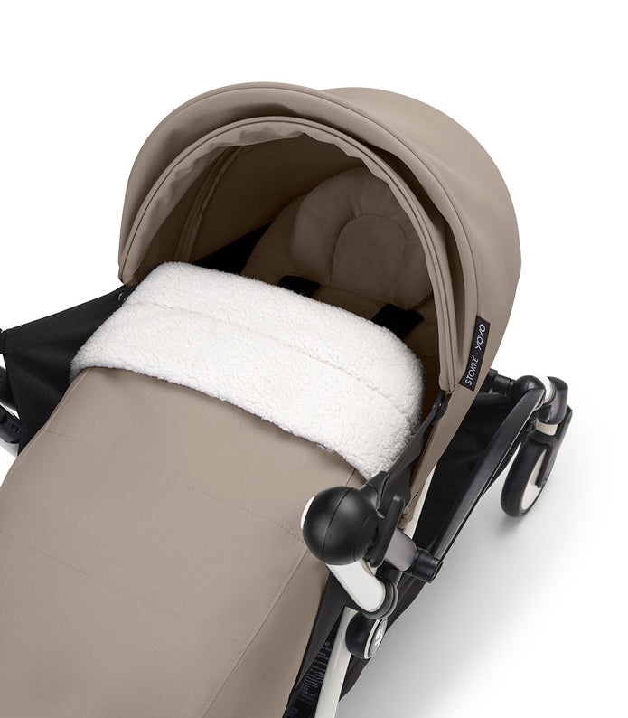 Stokke® YOYO³ stroller with newborn to toddler White/Taupe