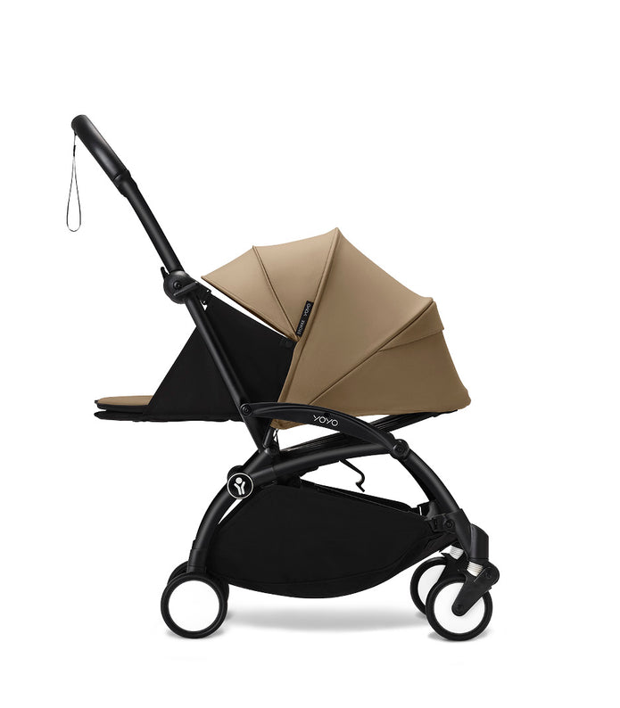 Stokke® YOYO³ stroller with newborn to toddler Black/Toffee