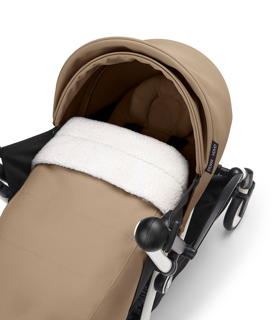Stokke® YOYO³ stroller with newborn to toddler Black/Toffee