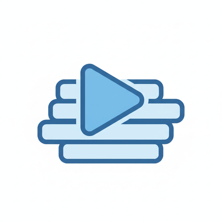 an icon for a video library