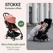 Stokke® YOYO³ stroller from 6 months Black/Ginger