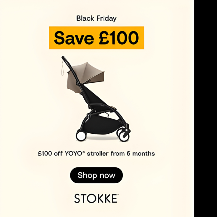 Stokke® YOYO³ stroller from 6 months Black/Air France