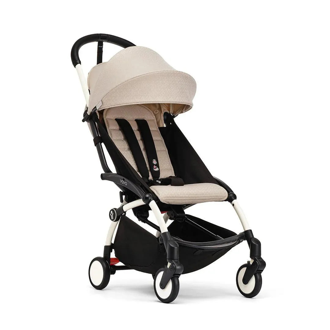 Stokke® YOYO³ stroller with newborn to toddler White/Bonpoint