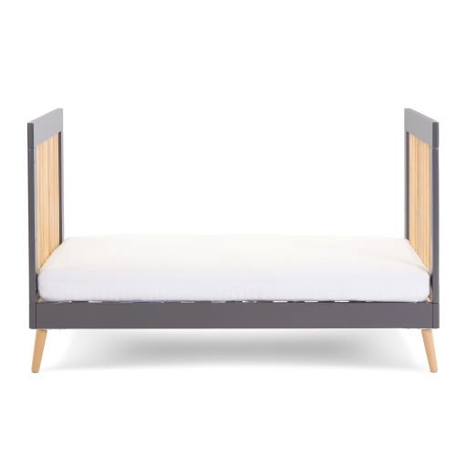 Maya Scandi Cot Bed Slate with Natural