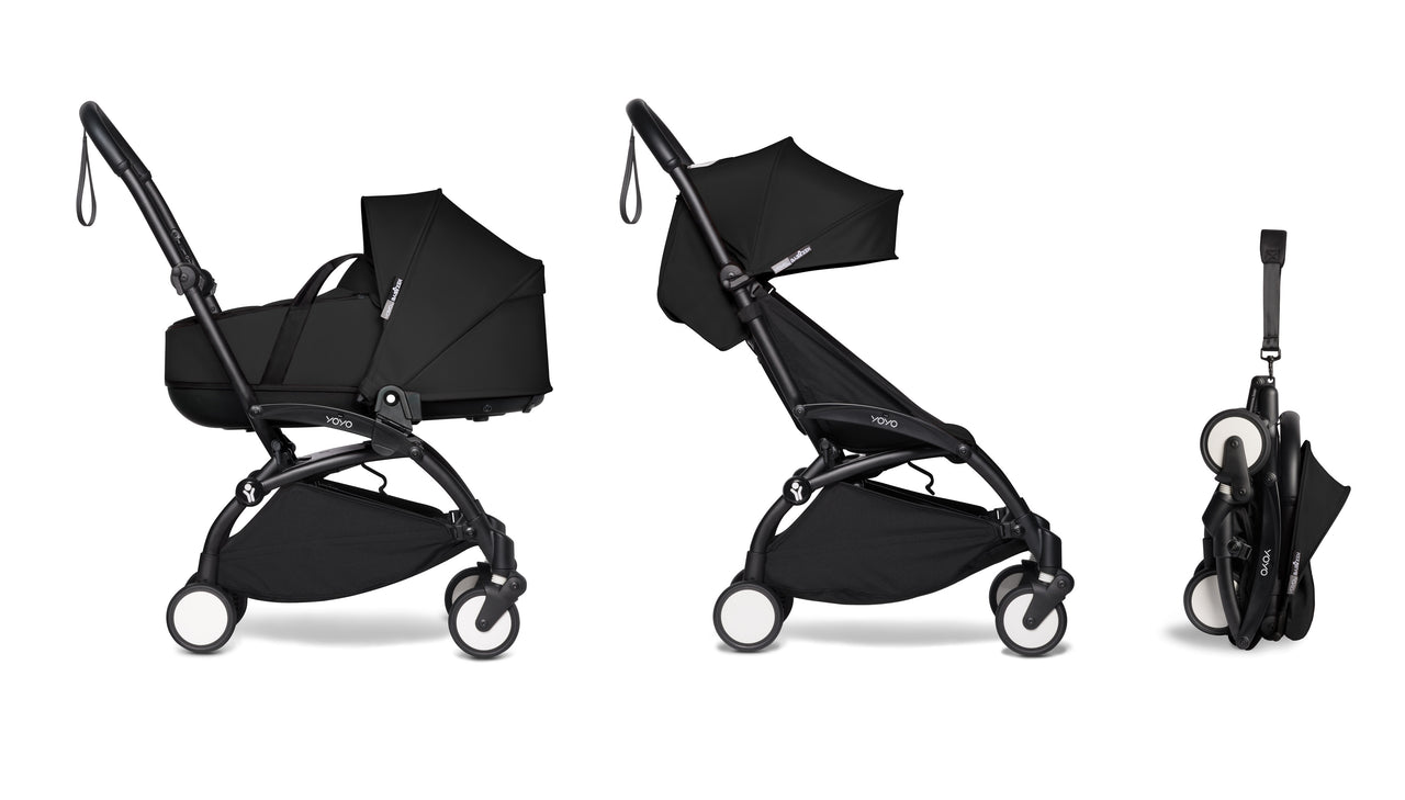 BABYZEN YOYO² (Black Frame) Complete with Bassinet  - Black with FREE BACKPACK