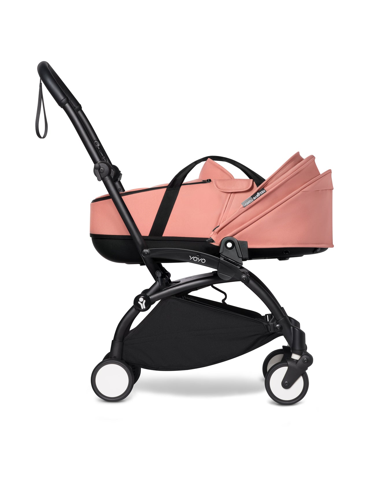 BABYZEN YOYO² (Black Frame) Complete with Bassinet - Ginger with FREE 6+ Rain cover