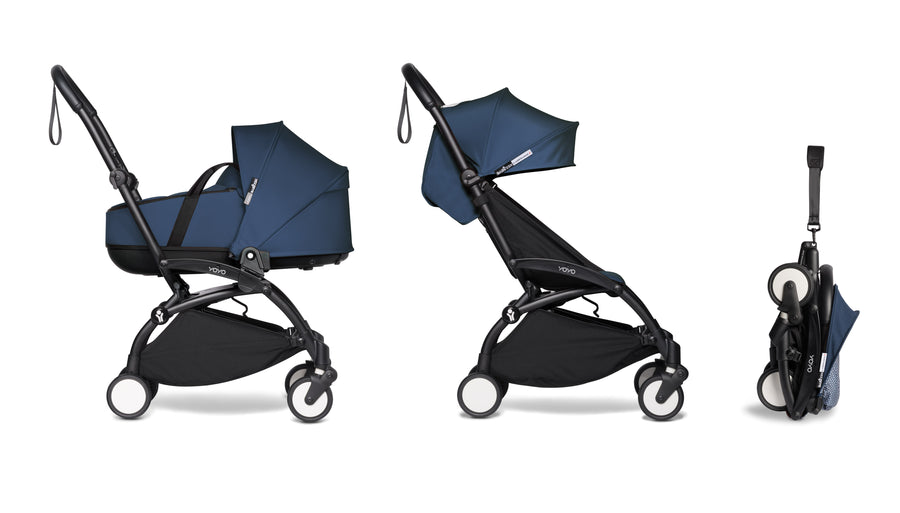 BABYZEN YOYO Black Frame Complete with Bassinet Air France Parent Studio