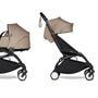 BABYZEN YOYO² (Black Frame) Complete with Bassinet  -  Taupe with FREE 6+ Rain cover