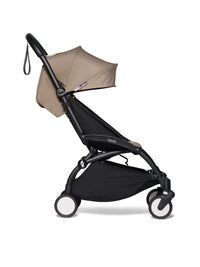 Thumbnail for BABYZEN YOYO² (Black Frame) Complete with Bassinet  -  Taupe with FREE 6+ Rain cover
