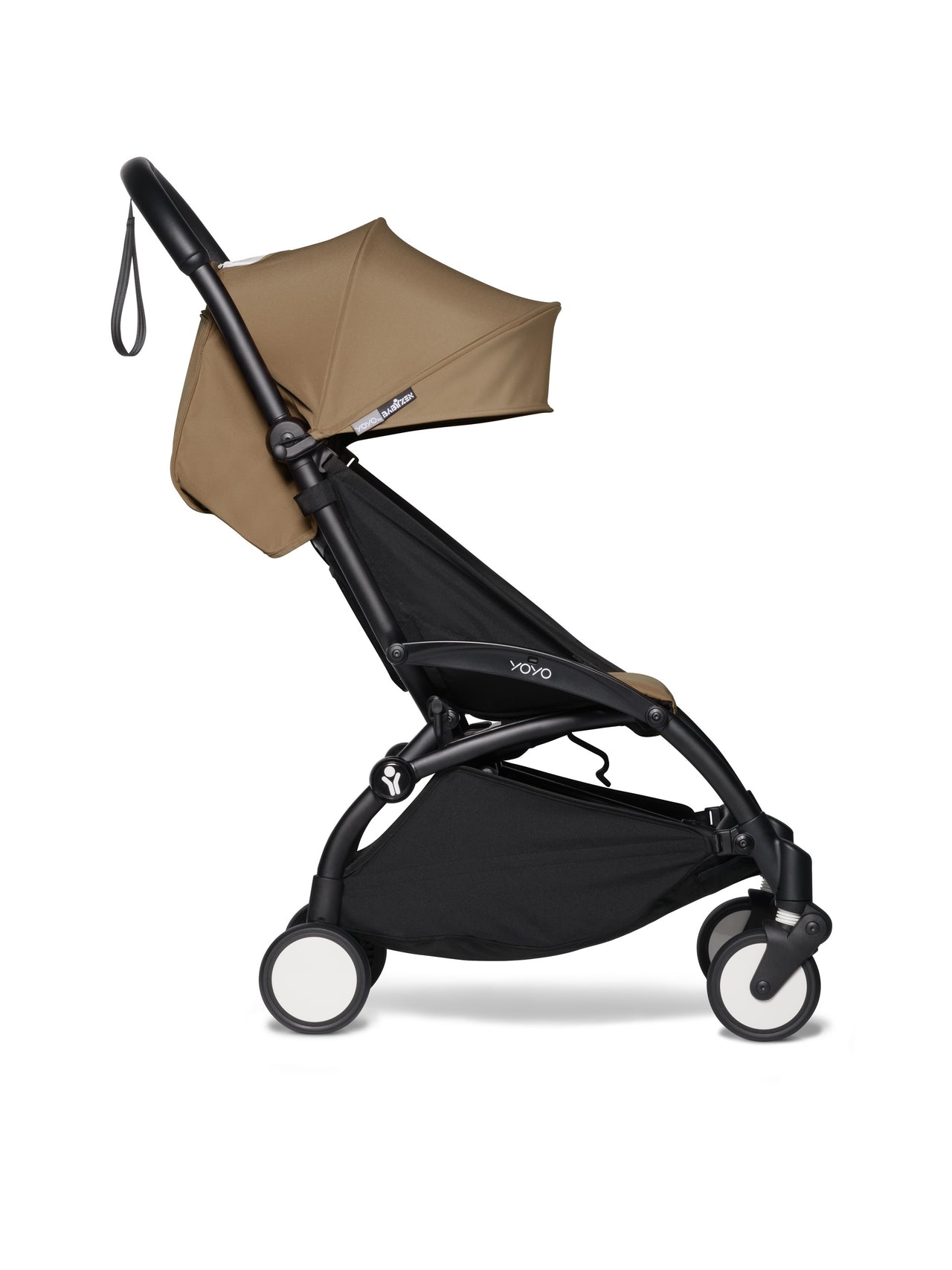 BABYZEN YOYO² (Black Frame) Complete with Bassinet  - Toffee with FREE 6+ Rain cover