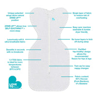 Thumbnail for Love To Swaddle UP Bamboo Original 1.0 TOG / New Born / Grey Dot