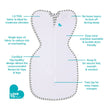 Love To Swaddle UP Cotton Original 1.0 TOG/Moderate - White