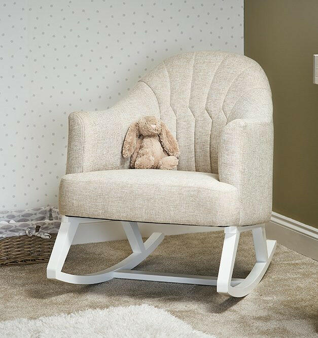 Round Back Rocking Chair Oatmeal