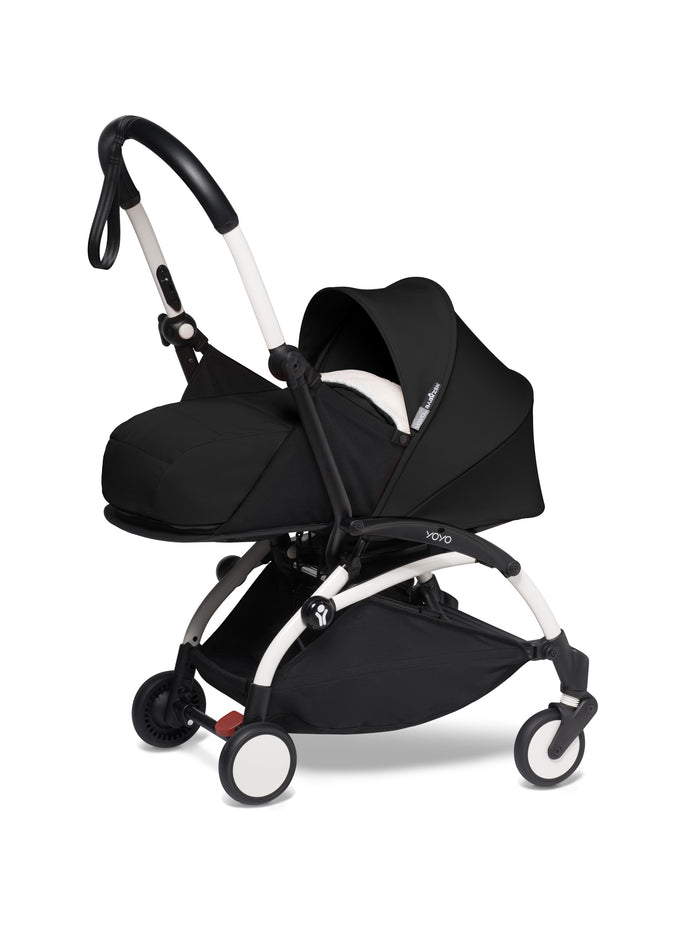 BABYZEN YOYO² (White Frame) Complete with Newborn pack - Black