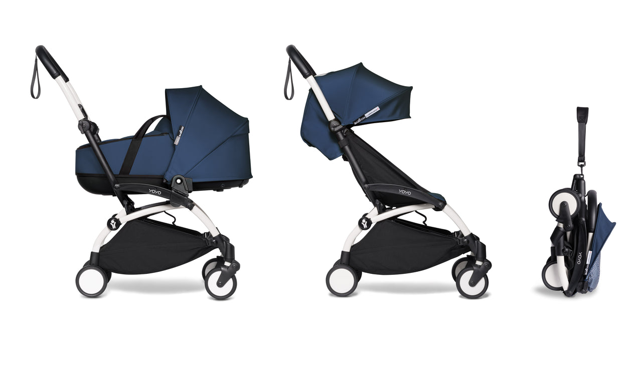 BABYZEN YOYO² (White Frame) Complete with Bassinet - Air France with FREE 6+  Rain Cover