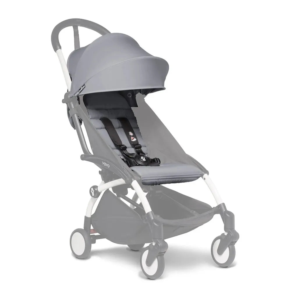 BABYZEN YOYO 6 Stroller White Frame Stone Parent Studio