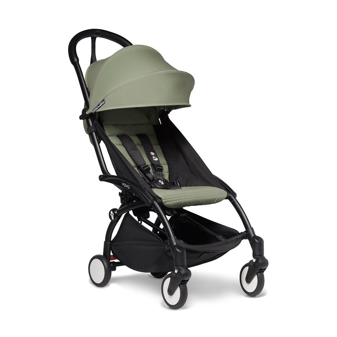 BABYZEN  YOYO² (black frame) complete with newborn  - Olive with FREE 6+ Rain Cover