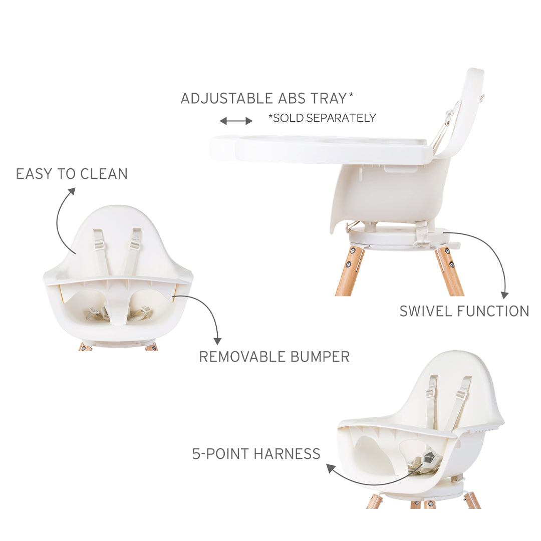 Evolu One.80° Chair Natural White