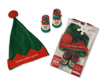 Thumbnail for Elf Helper Hat and Bootie Christmas Set